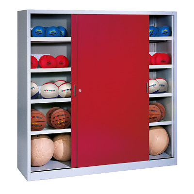 C+P Ballschrank mit Vollblech-Schiebetüren (Typ 4), HxBxT: 195x120x60 cm, Sport-Thieme