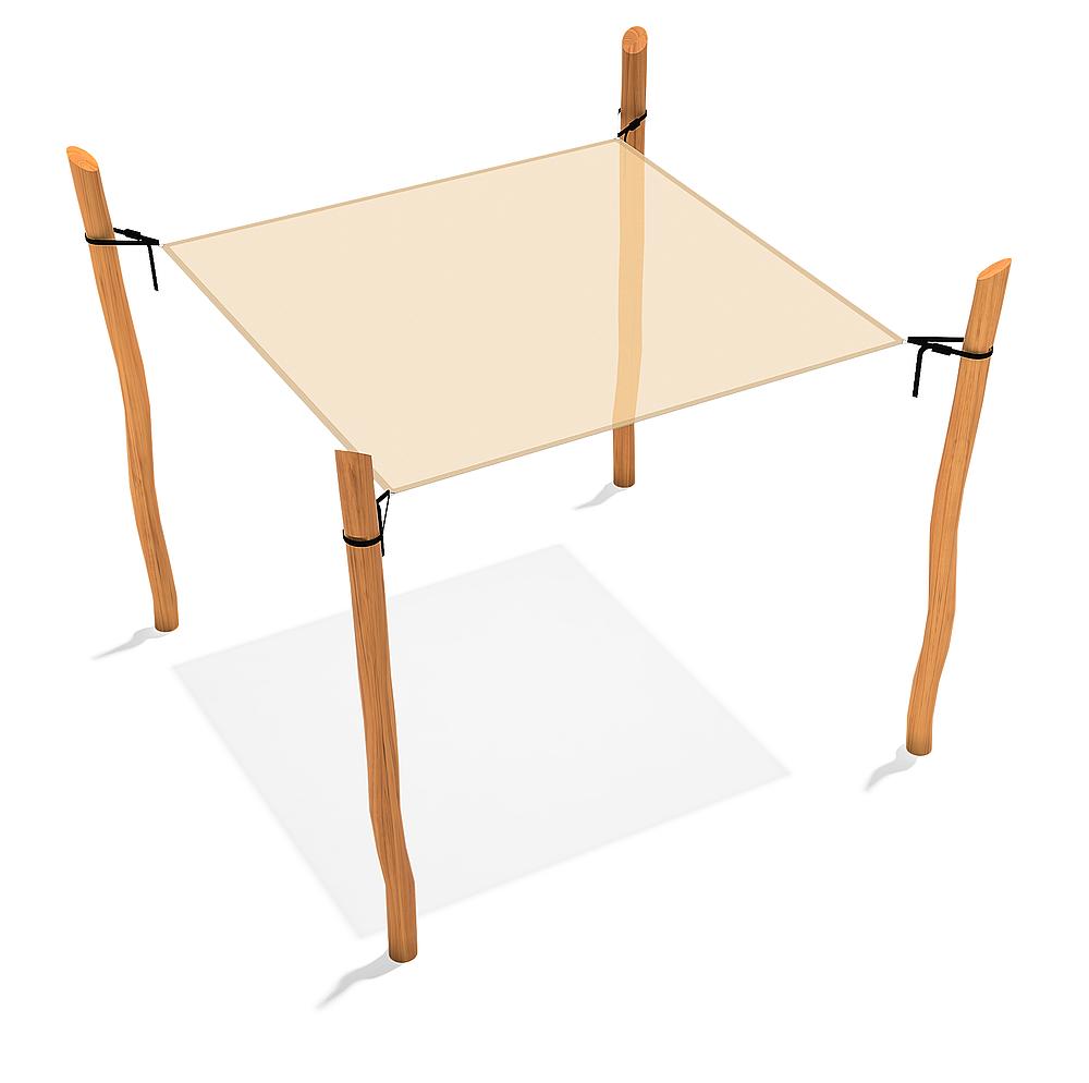 Sonnensegel komplett Sonya 3x3 m Ansicht 1