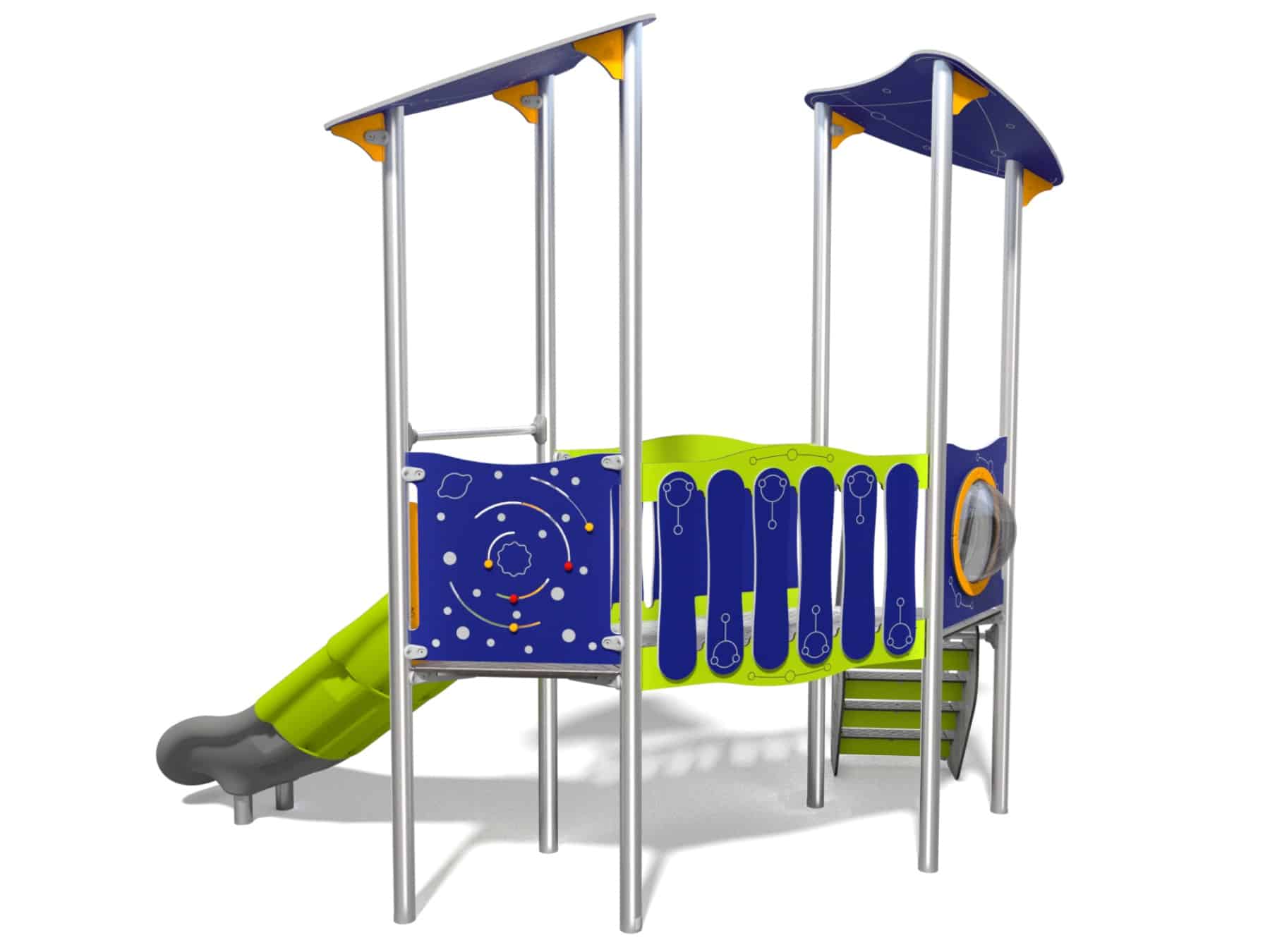 Türmchenbrückenrutsche für Spielplatz Ansicht 3