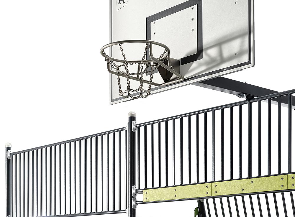 Fußballtor mit Basketballkorb Ansicht 6