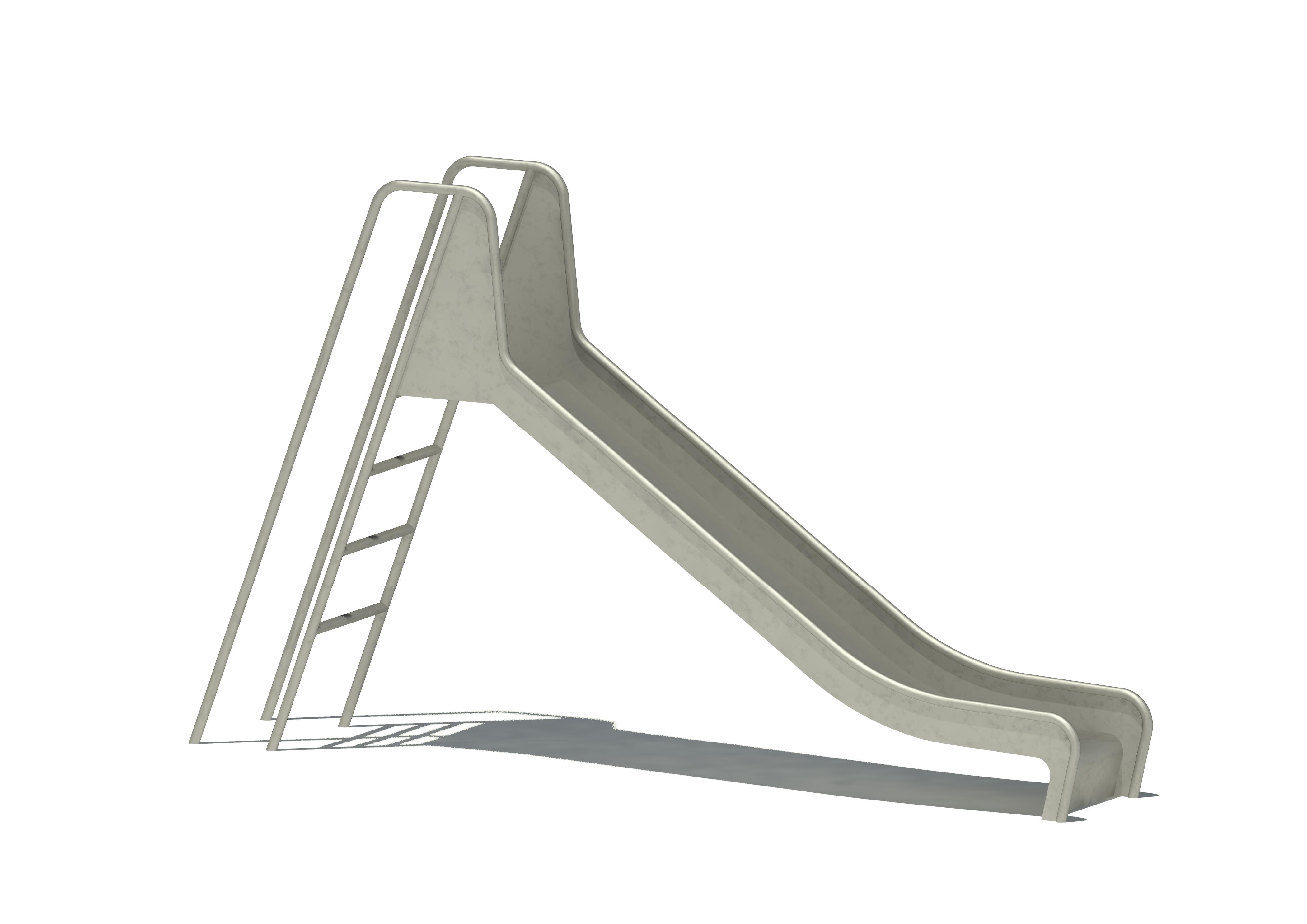 Bockrutschbahn Edelstahl, Einsitzhöhe 120 cm, Maier Spielplatzgeräte