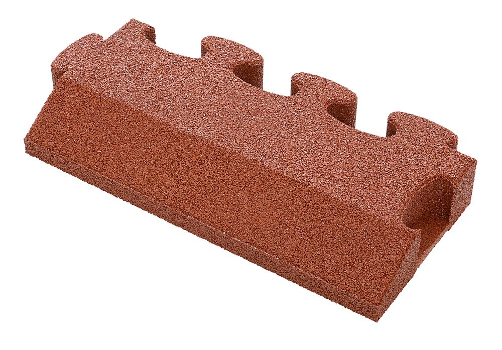 Puzzle Mat 3D Randplatte angeschrägt ohne Zwischenelement 80 mm rotbraun Ansicht 4