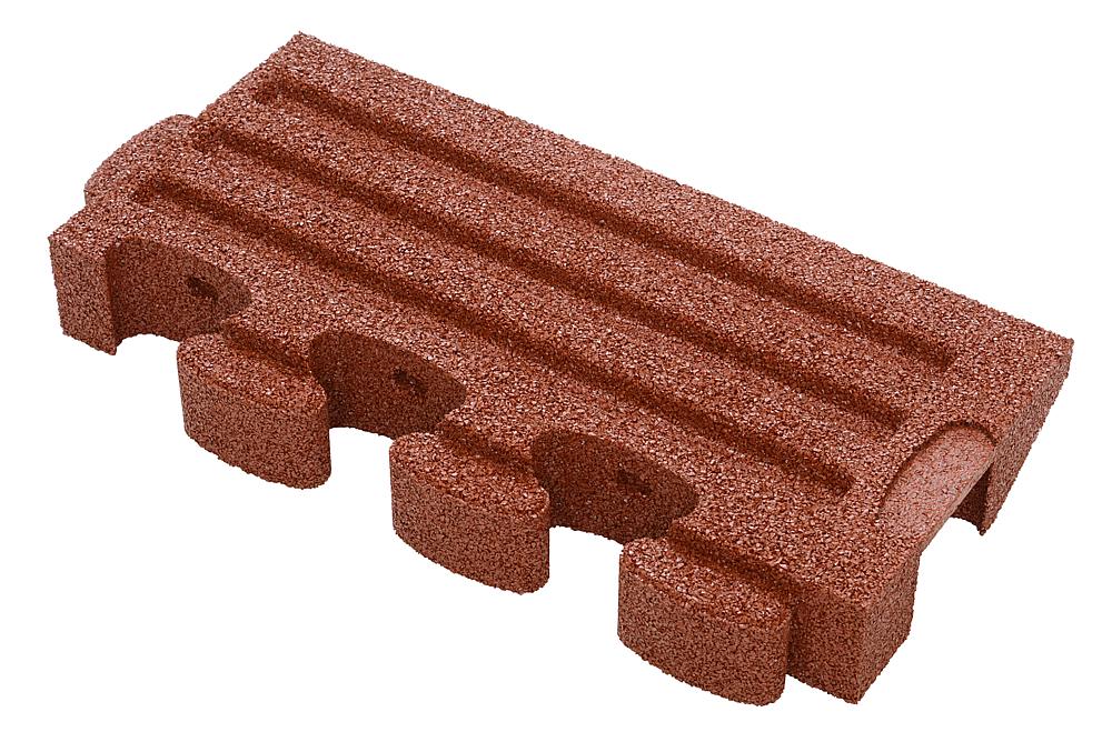 Puzzle Mat 3D Randplatte angeschrägt ohne Zwischenelement 80 mm rotbraun Ansicht 5