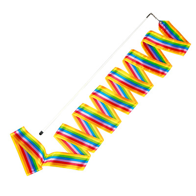 Sport-Thieme Gymnastikband mit Stab „Regenbogen“, Sport-Thieme