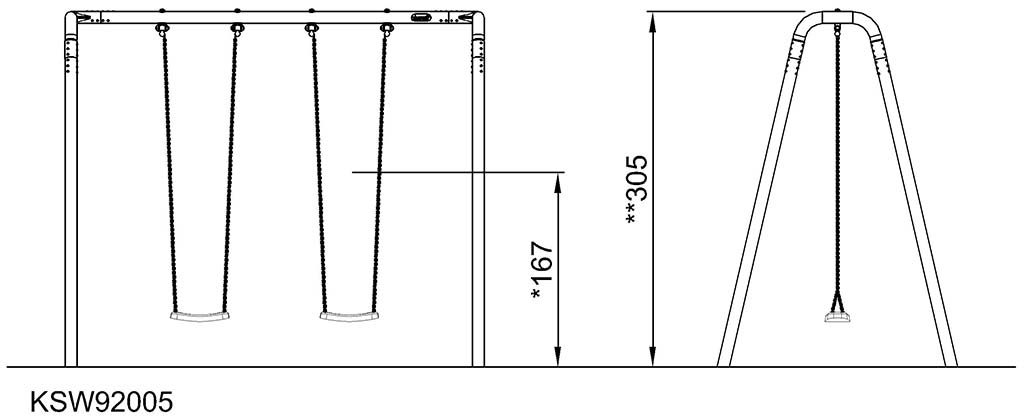 Doppelschaukel, Höhe: 3,0 m KSW92005 Ansicht 5