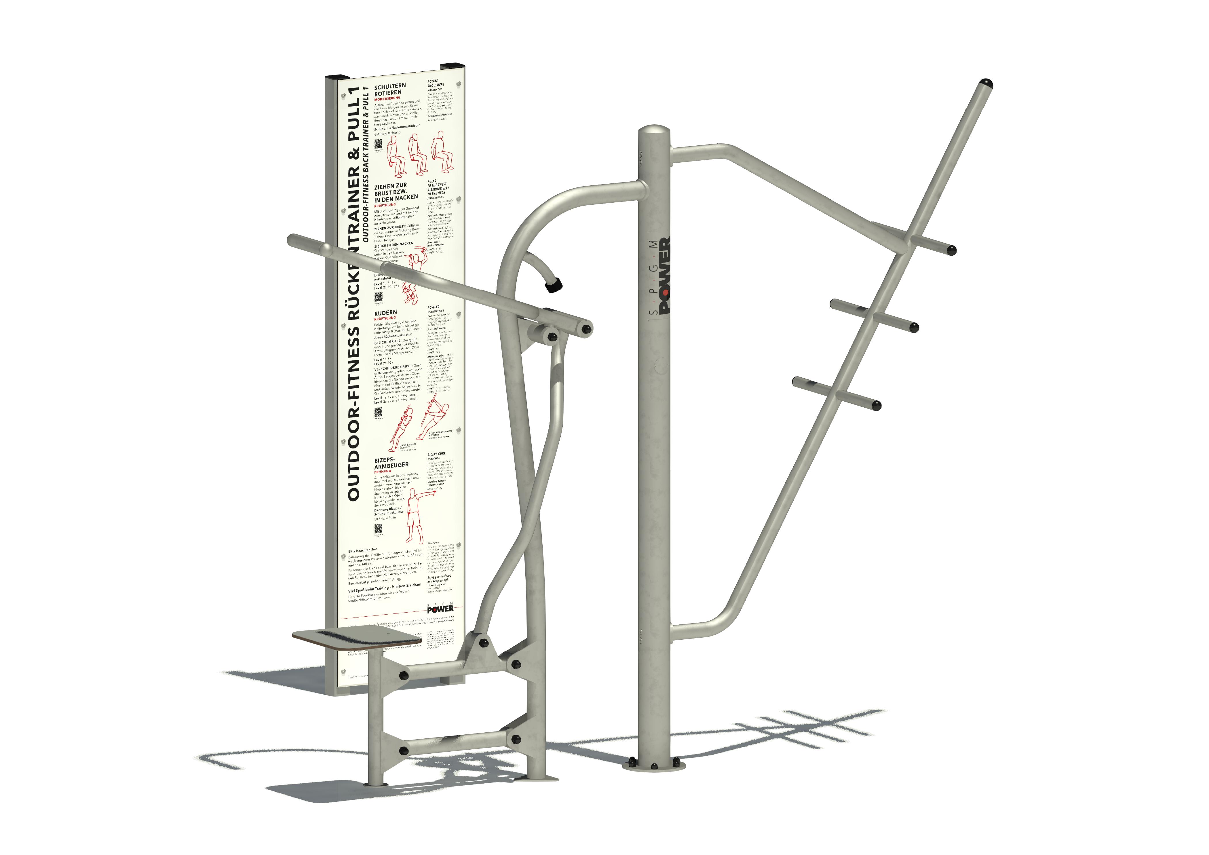 SPGM POWER® Fitness Rückentrainer & Pull 1, Maier Spielplatzgeräte