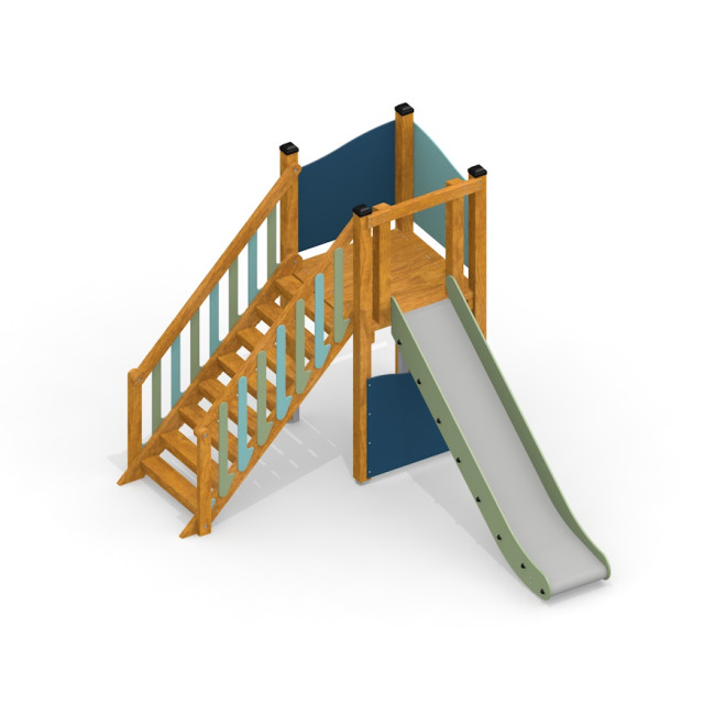 Spielturm mit Rutsche und Treppe, Larslaj