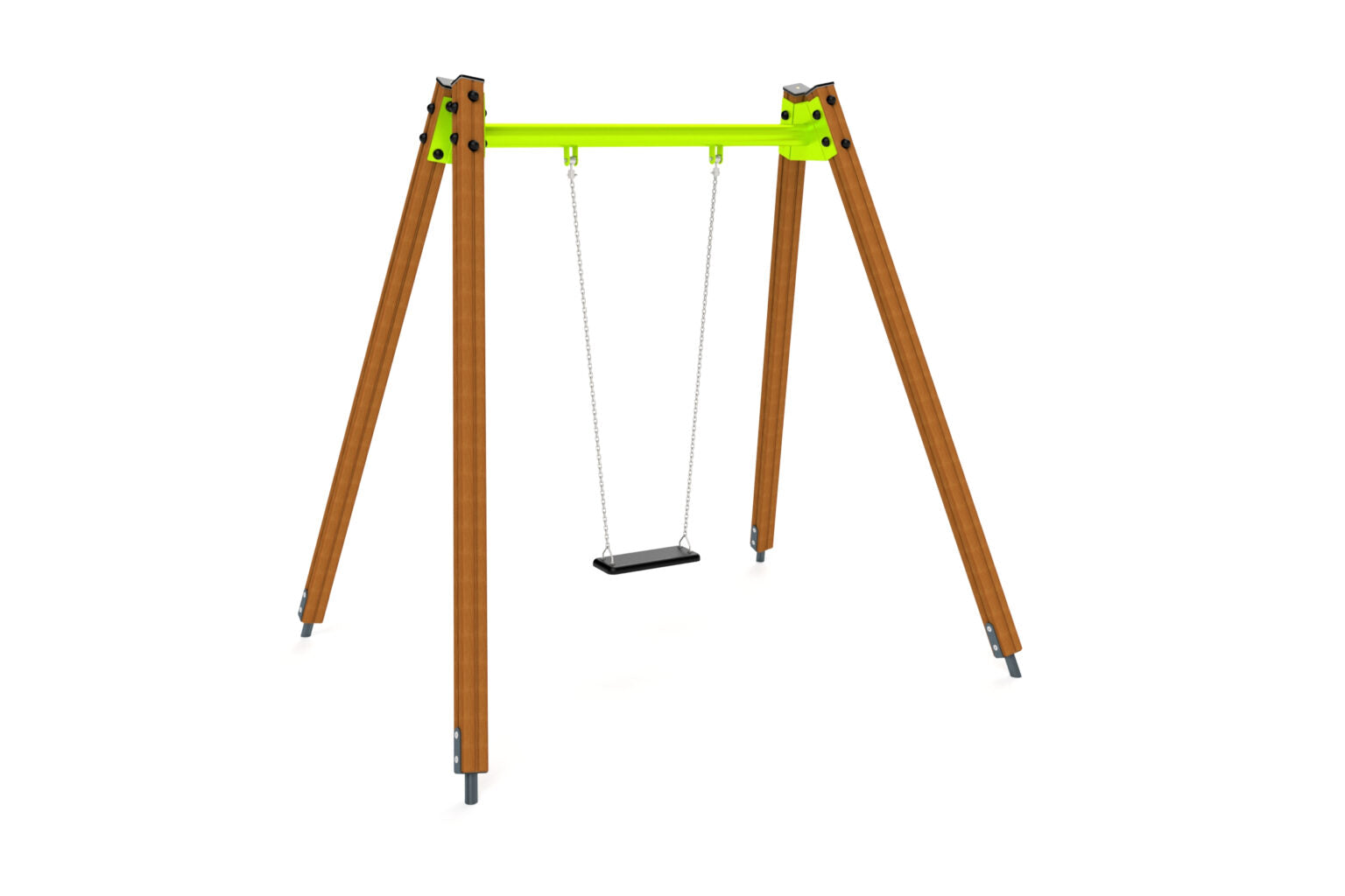 3501D Einzelschaukel aus Holz Ansicht 3