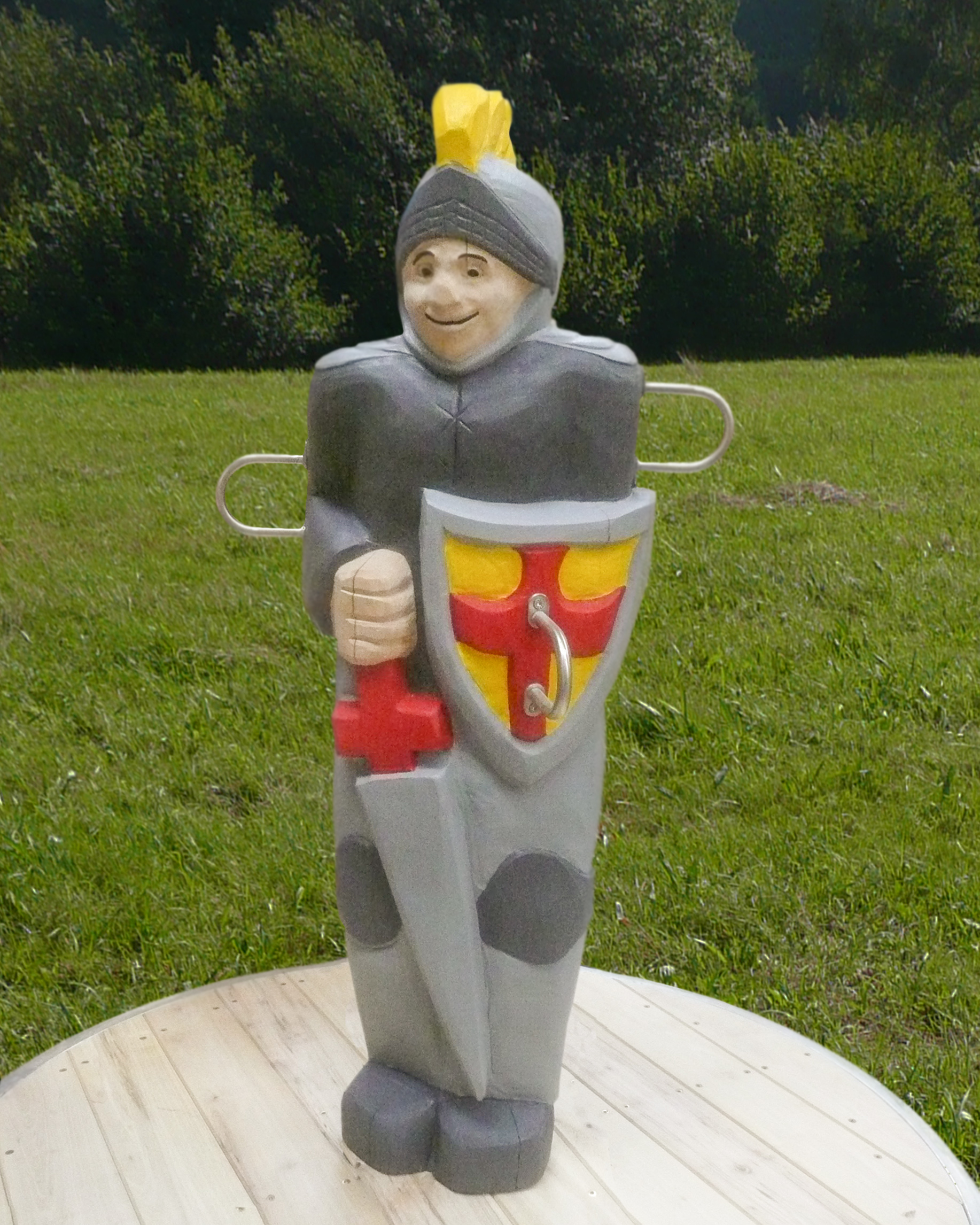 Stehkreisel groß Ø150cm mit Schnitzfigur - Ansicht 4