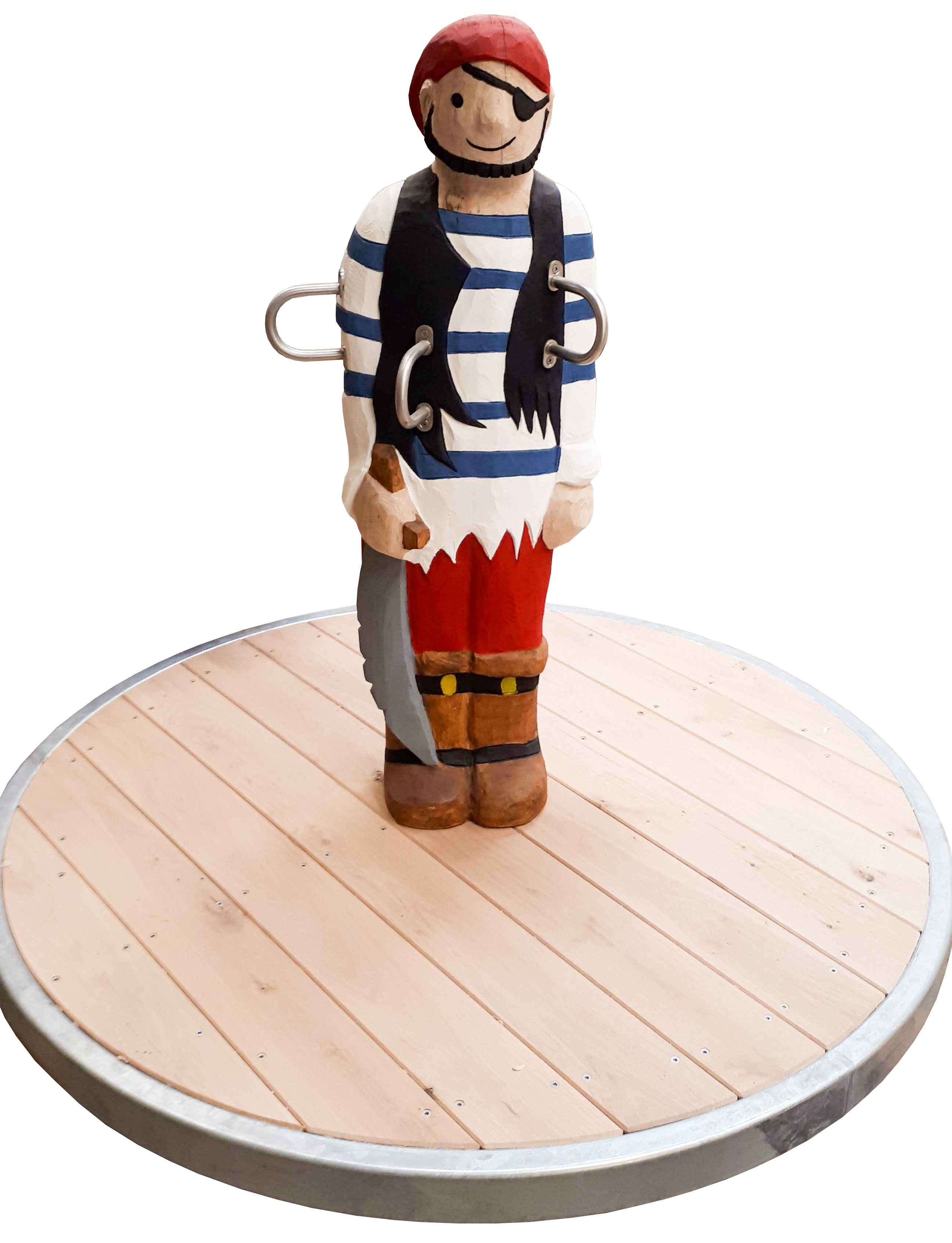 Stehkreisel groß Ø150cm mit Schnitzfigur - Ansicht 6