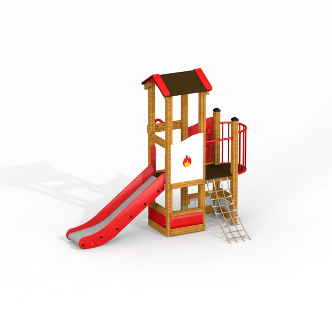 Feuerwehr Station Spielturm mit Rutsche, Larslaj