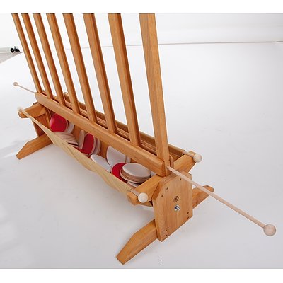 Holz Bi-Ba-Butze Gesellschaftsspiel „Vier in Linie“ Ansicht 2