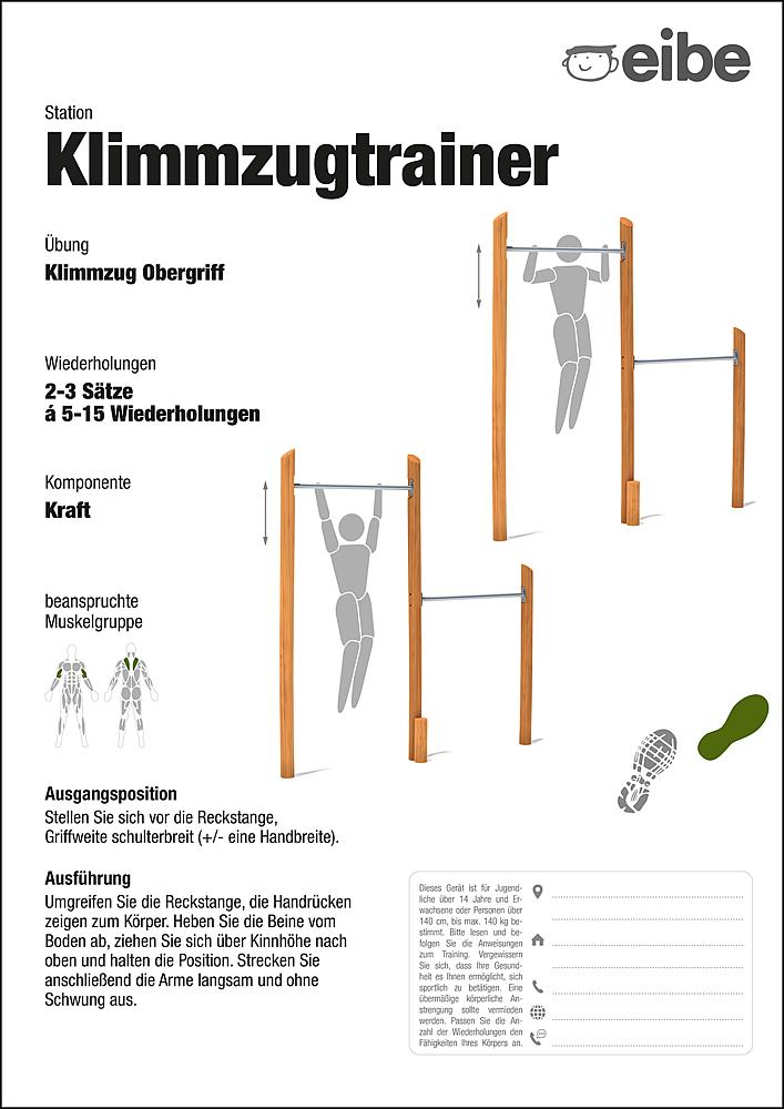 Trimm-dich-Pfad Trainingsschild Klimmzutrainer Ansicht 4