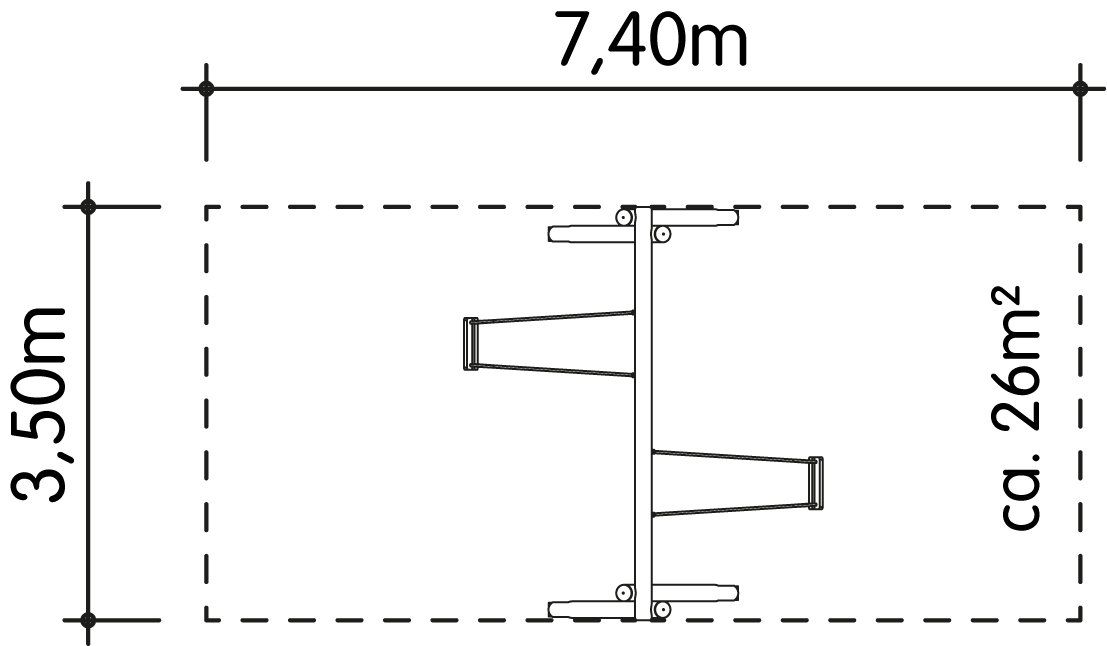 Schaukel 2-fach LH210cm Ansicht 4