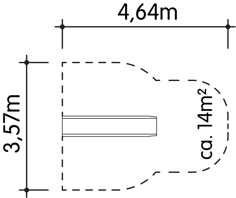 Anbaurutsche 50xPH145cm, GFK mit Flansch - Ansicht 4