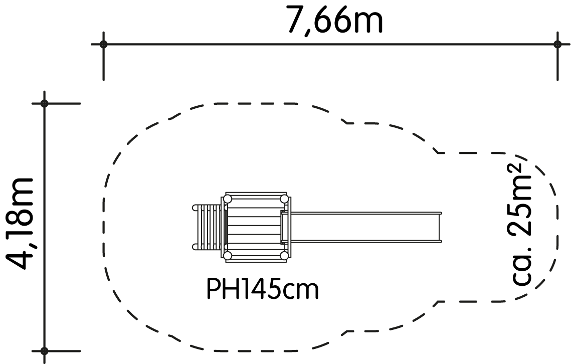 Turm mit Edelstahl-Rutsche Ansicht 5