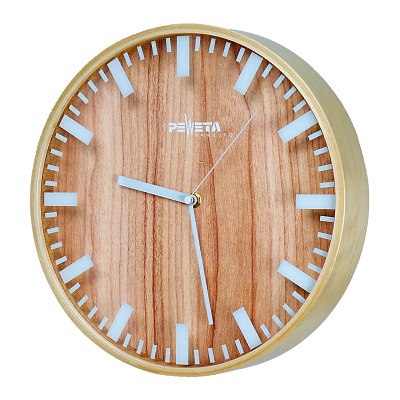 Peweta Funk-Wanduhr „Wood“, ø 30 cm