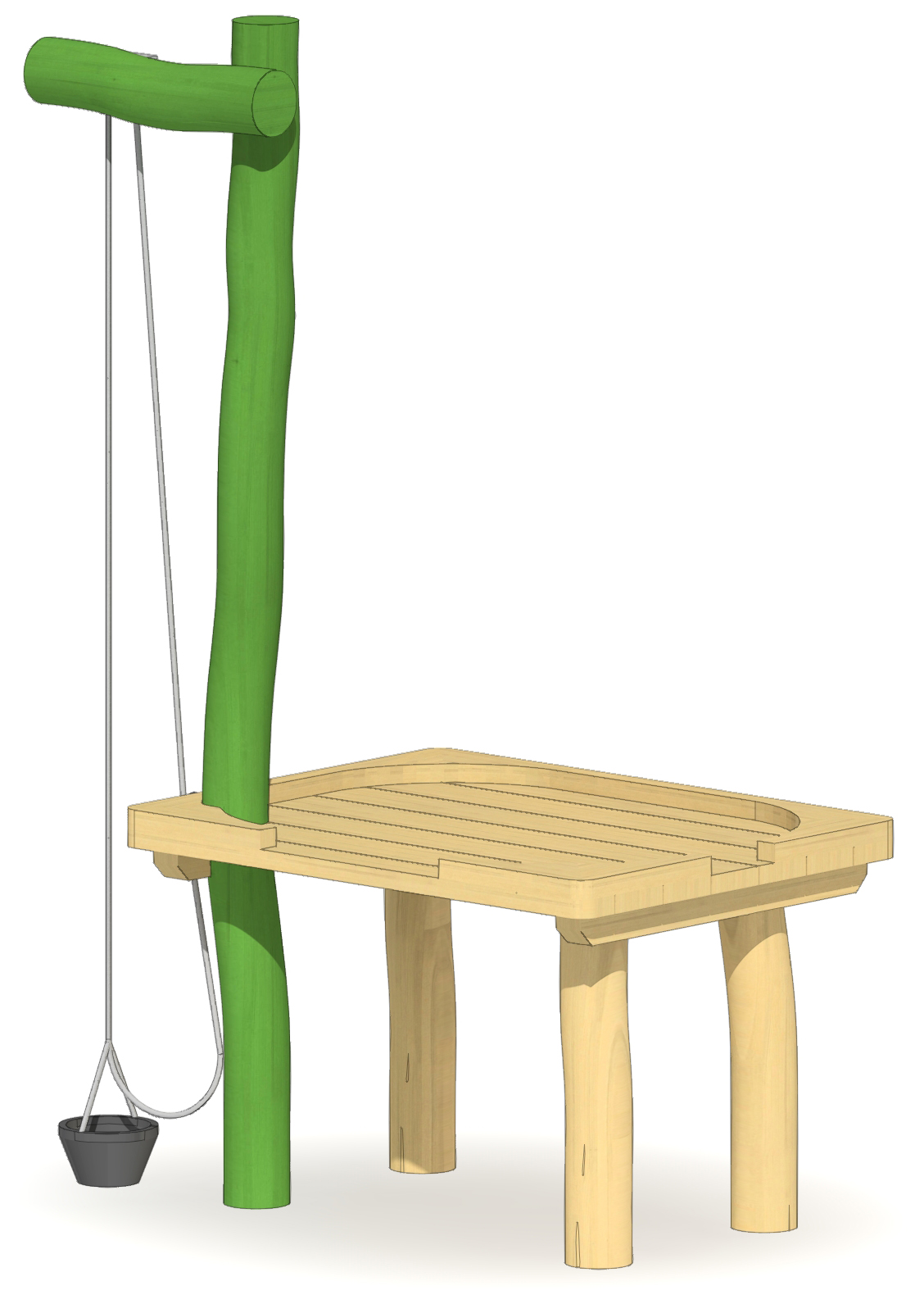Sand- und Matschtisch mit Sandkran