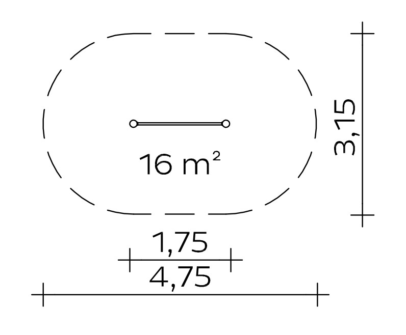 Minireck (0,90) Ansicht 3