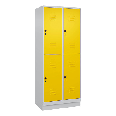 C+P Doppel-Garderobenschrank „Classic Plus“, Abteilbreite 40 cm, mit Sockel