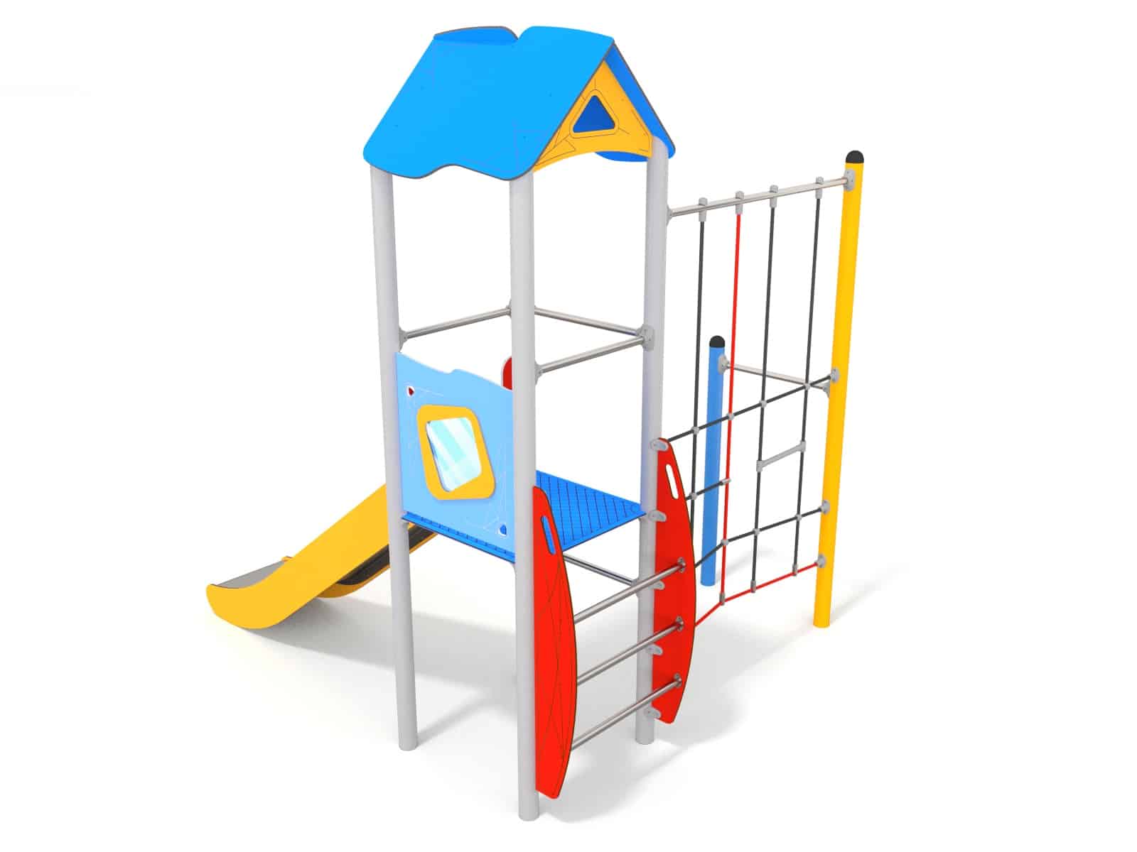 Turm mit Rutsche und Liner für Spielplatz Ansicht 3
