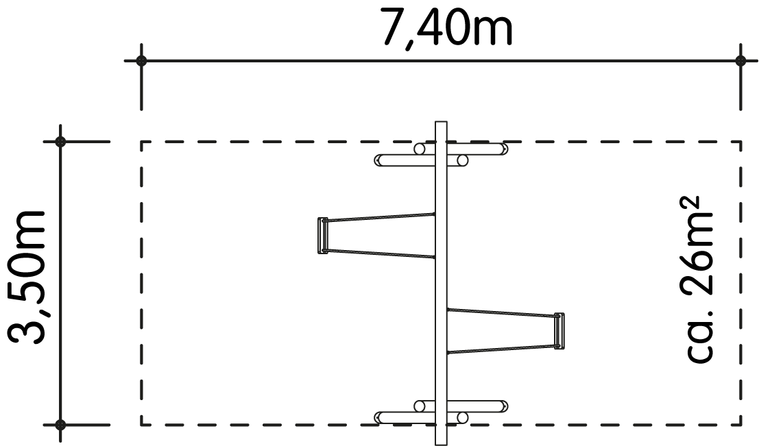 Schaukel 2-fach LH210cm Ansicht 4