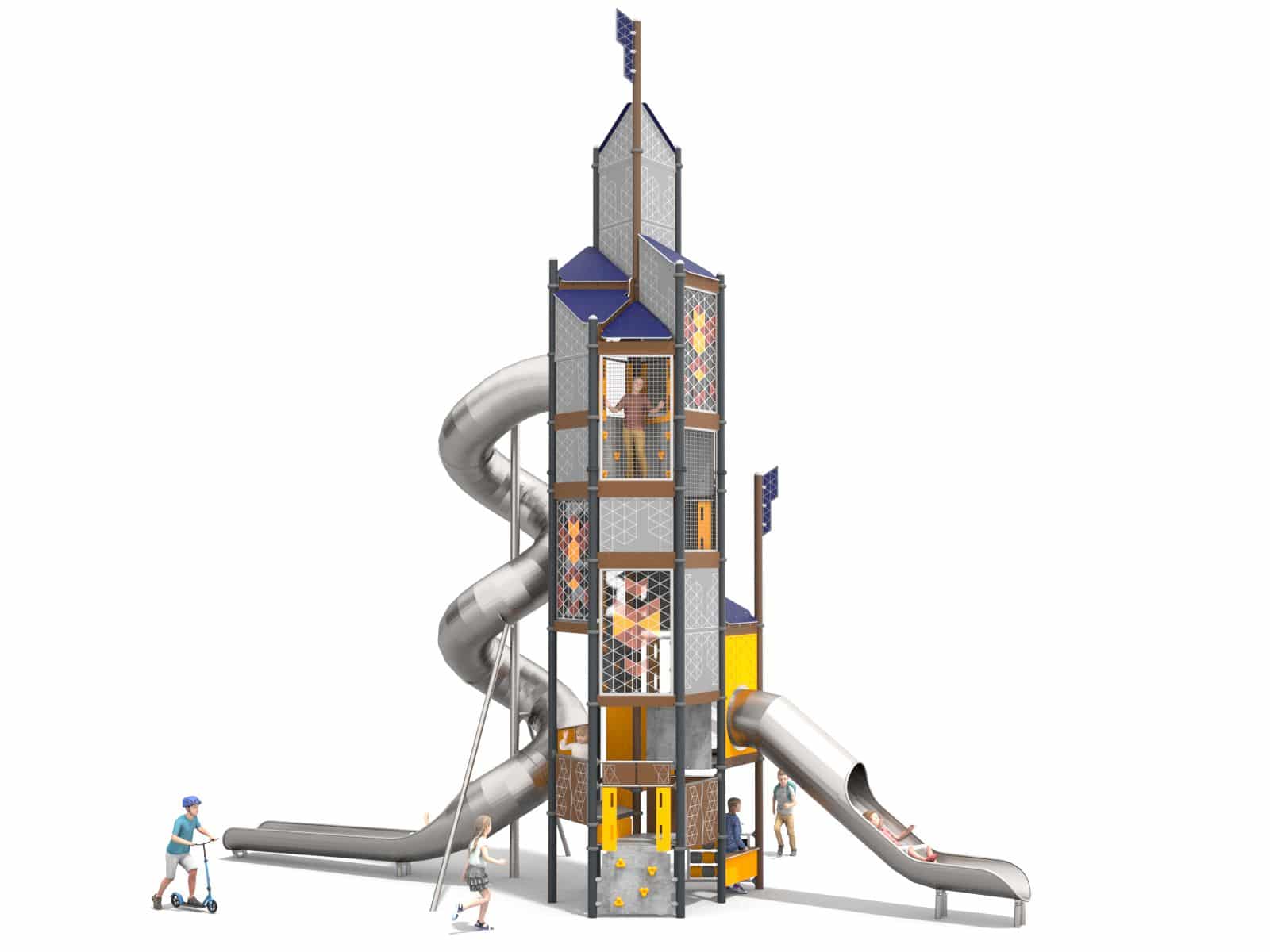 Turm mit Rutschen