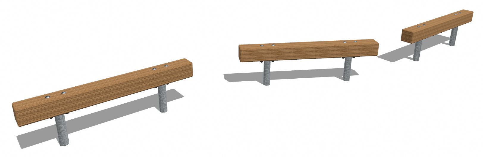 Balancierschlange aus Kantholz, 4 Stk. à 100cm