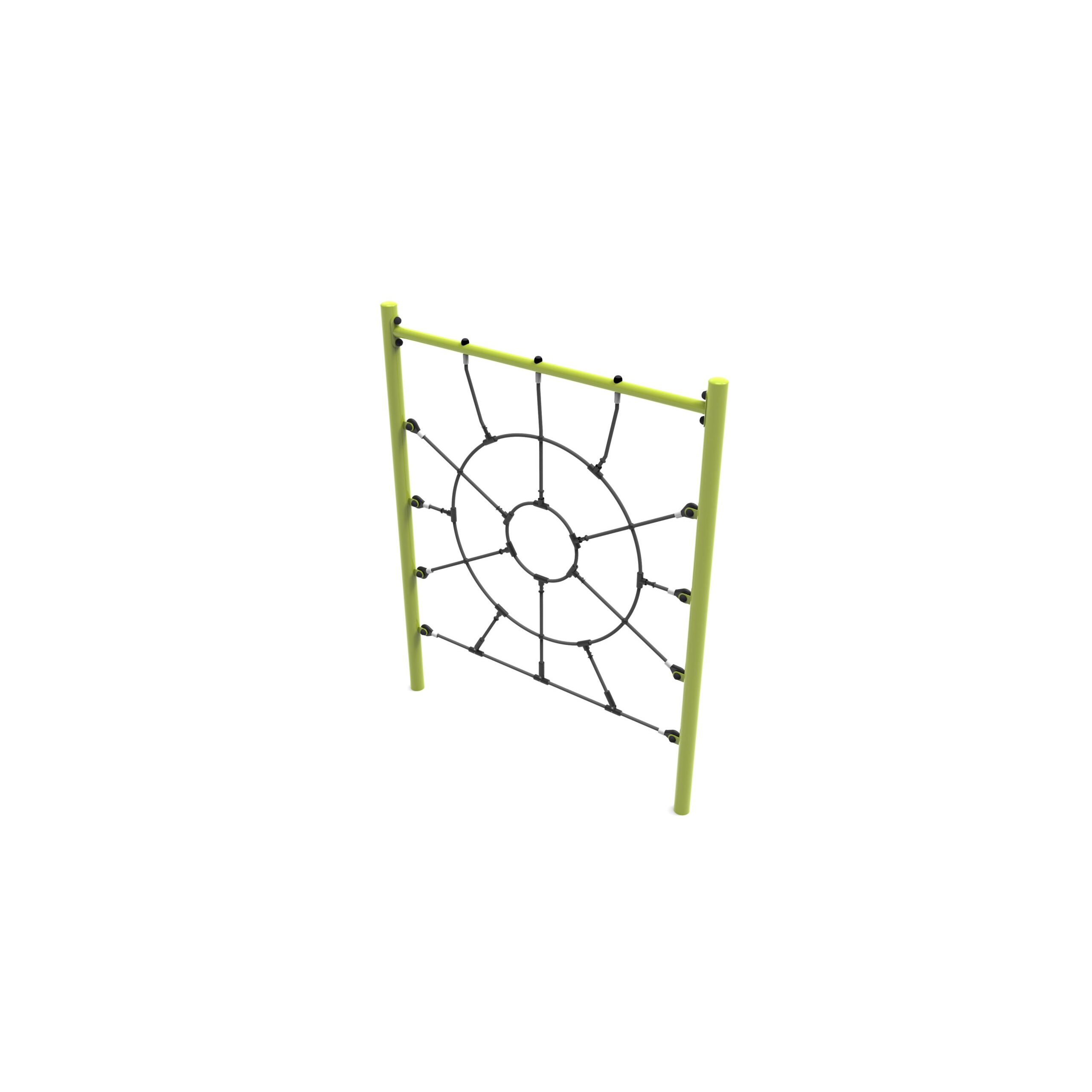 Kletterwand Spinnennetz aus Seilen