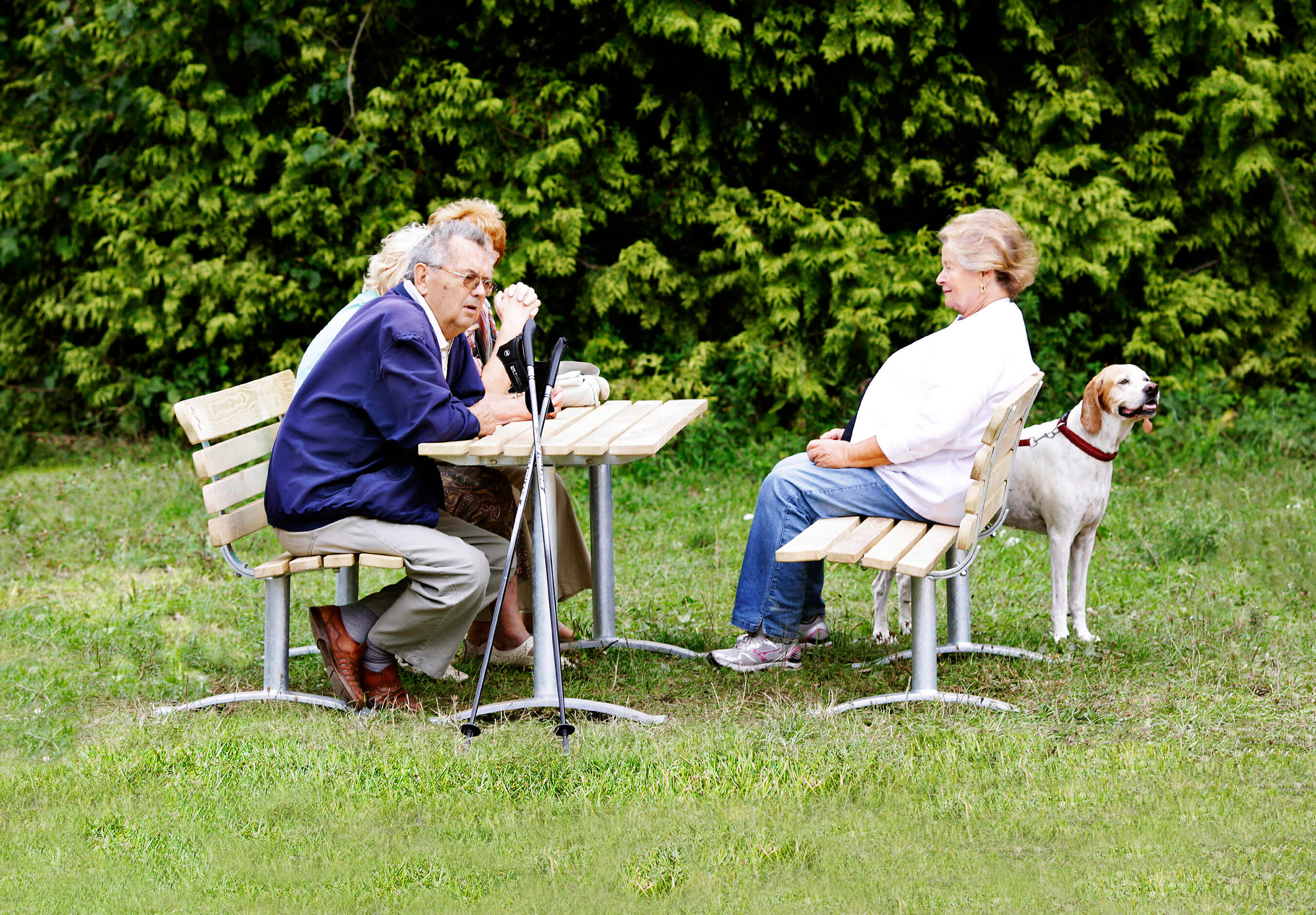 Tisch mit 2 Parkbänken NRO215 Ansicht 2
