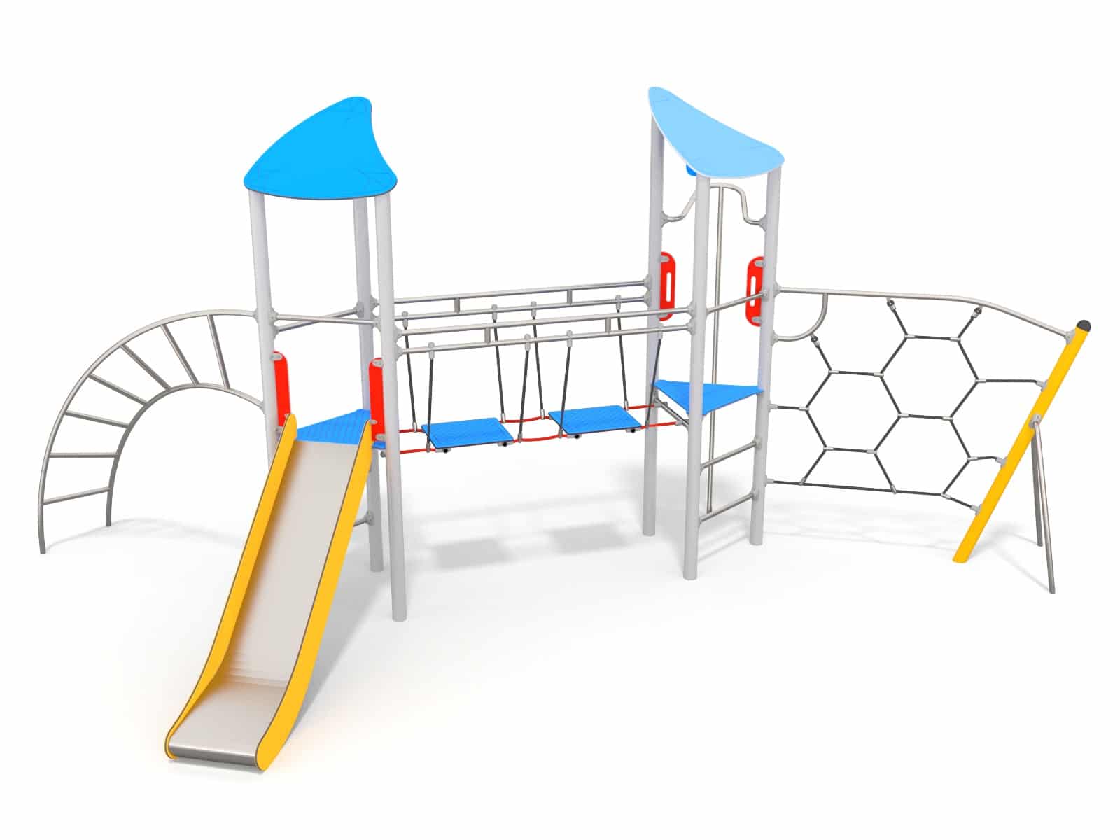 Doppeltürme mit Rutsche für Spielplatz Ansicht 2