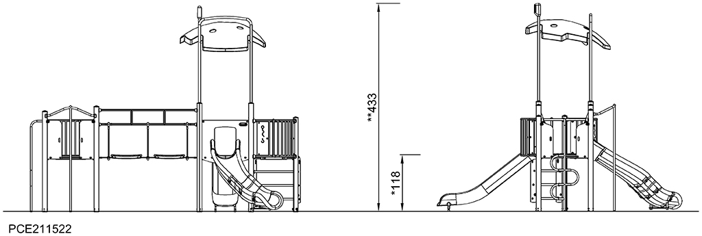 2-Turm-Spielanlage Komodo mit Dach PCE211522 Ansicht 6