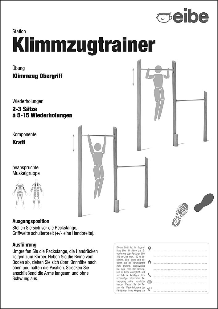 Trimm-dich-Pfad Trainingsschild Klimmzutrainer Ansicht 6