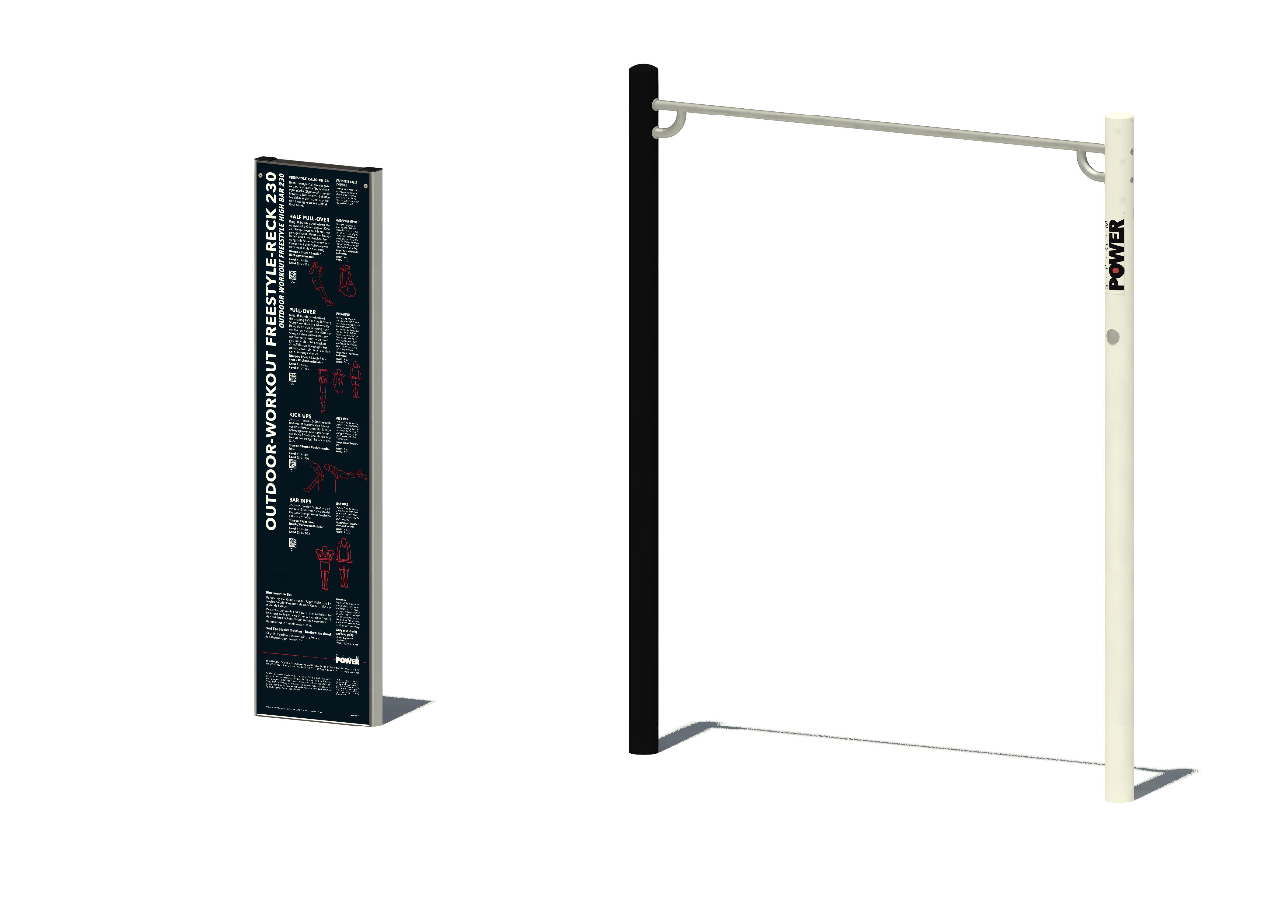 SPGM POWER® Workout Freestyle Reck 230, Maier Spielplatzgeräte