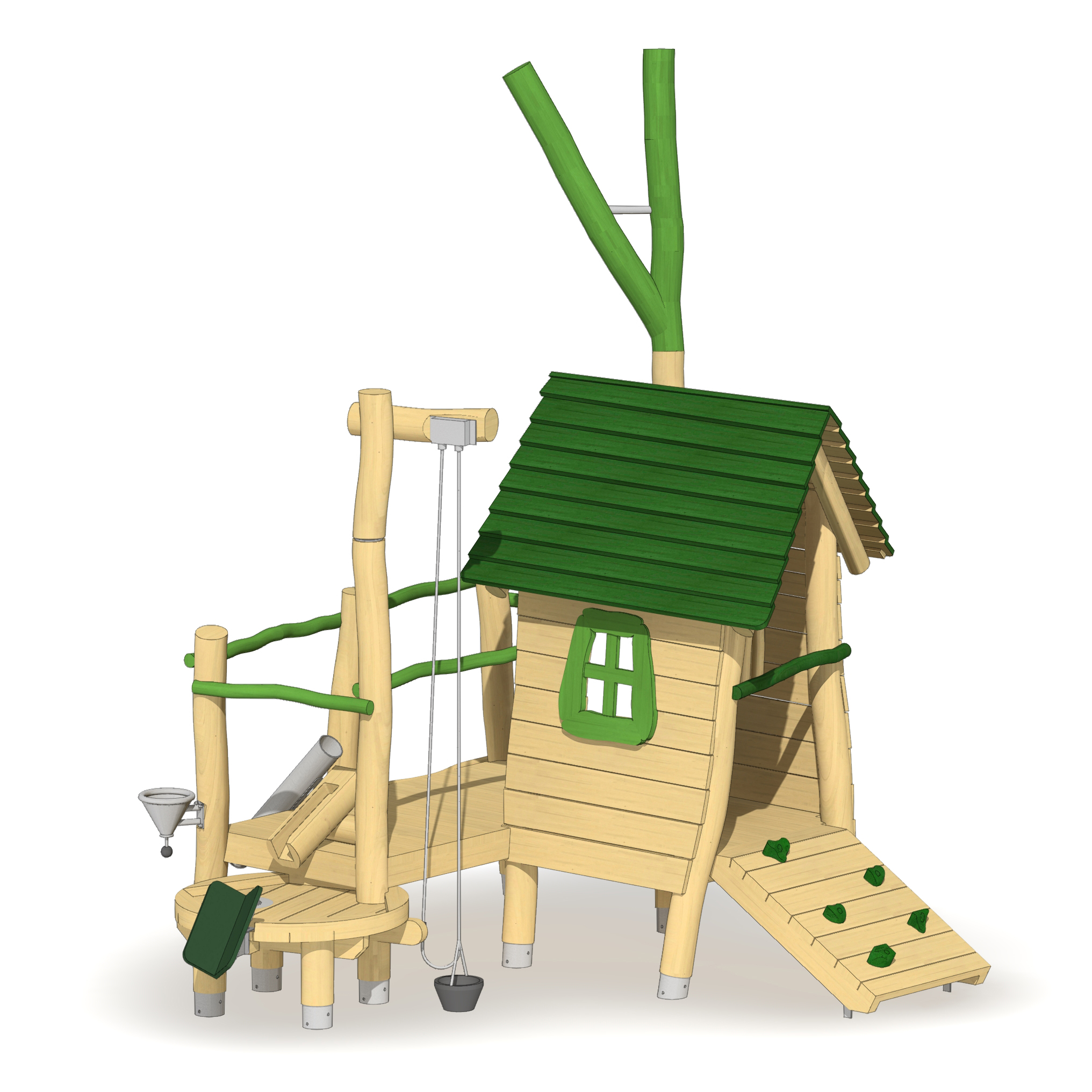 Minispielanlage Waldhaus Ansicht 2