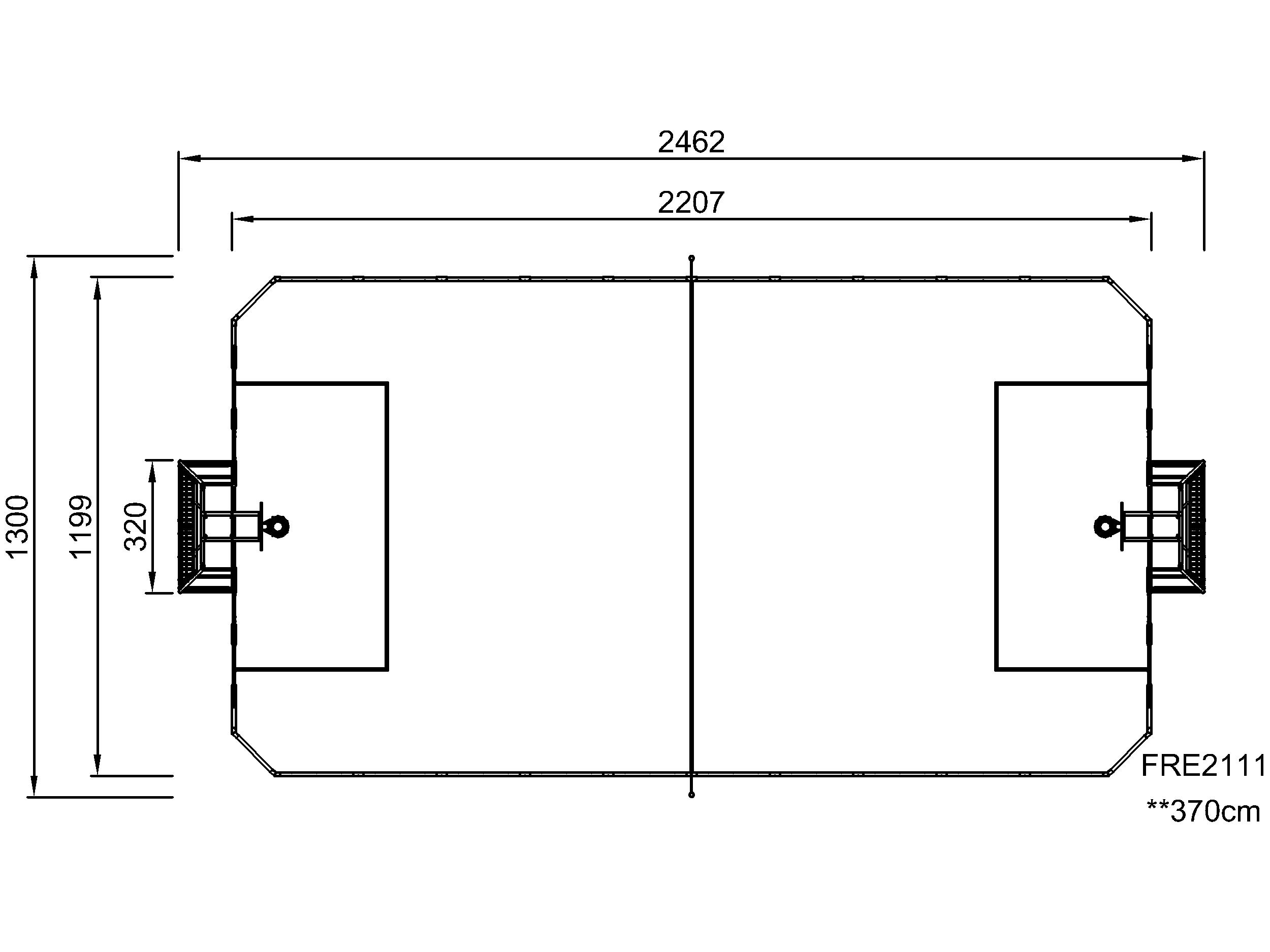 Cosmos Multisportanlage 12 x 24 m FRE2111 Ansicht 4