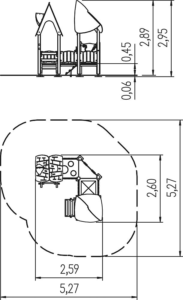 Indoorspielanlage Kombination 01 Ansicht 5