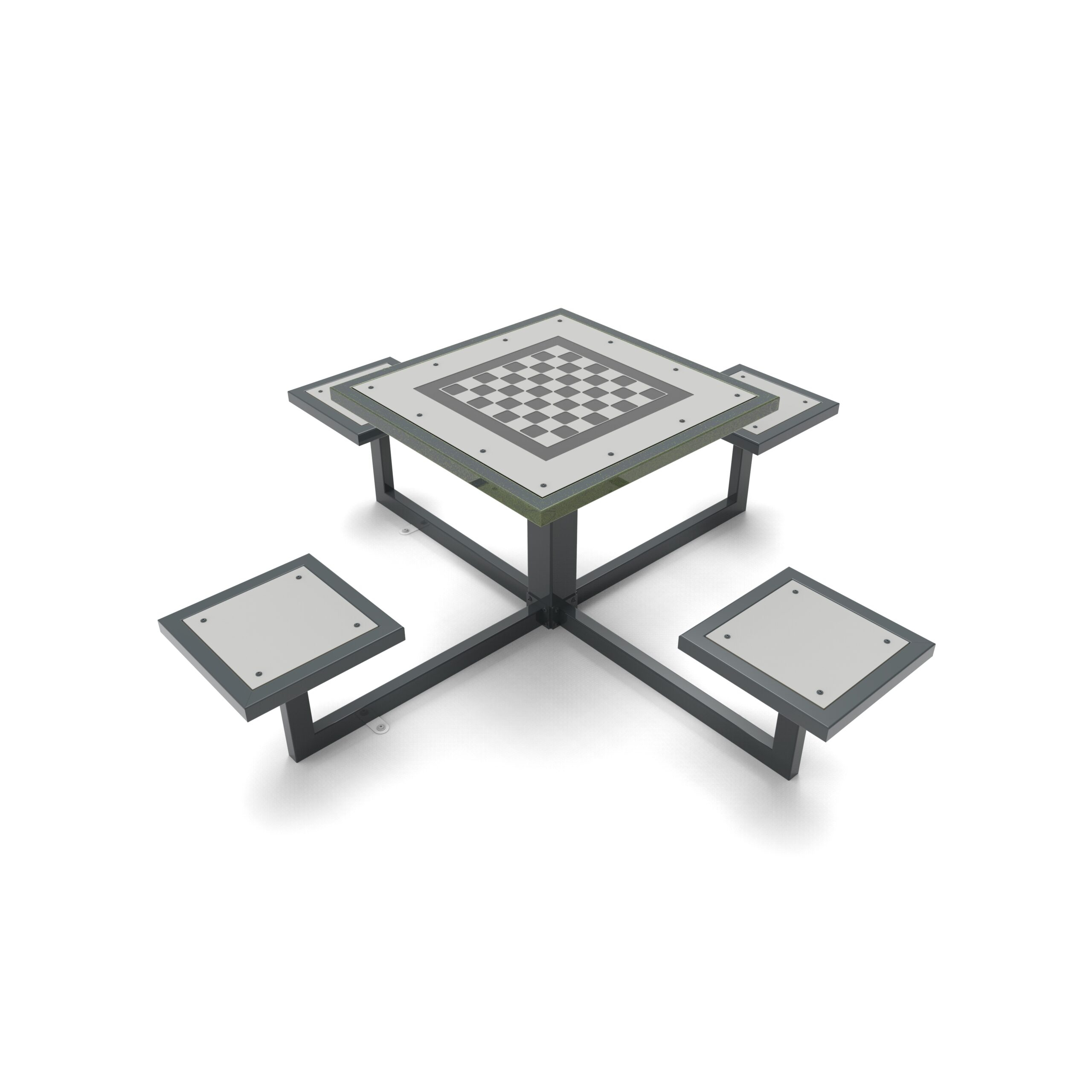 Picknicktisch quadratisch – Schach Ansicht 2