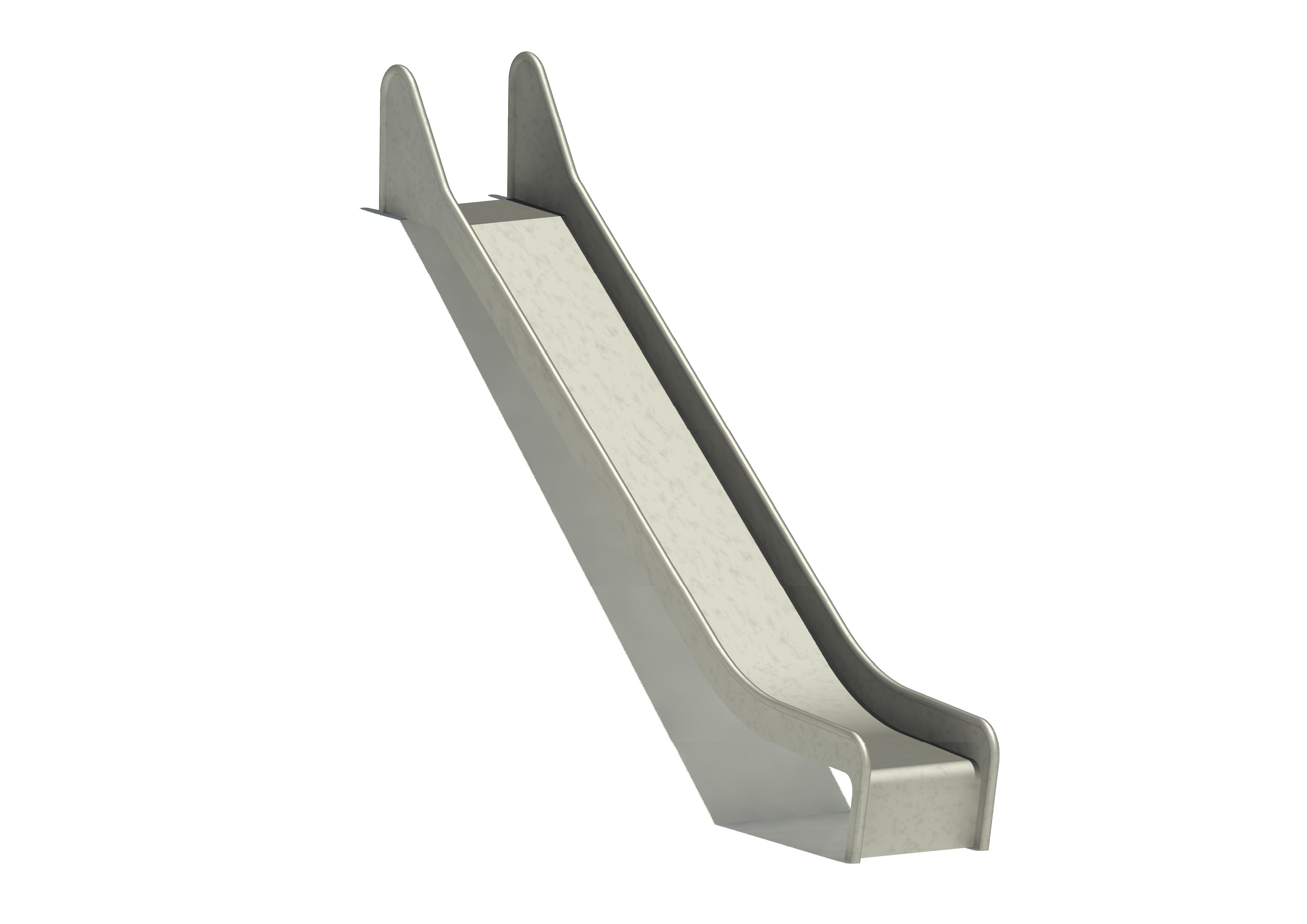 Hangrutschbahn Edelstahl, ABH 175 cm, Breite 50 cm, Maier Spielplatzgeräte