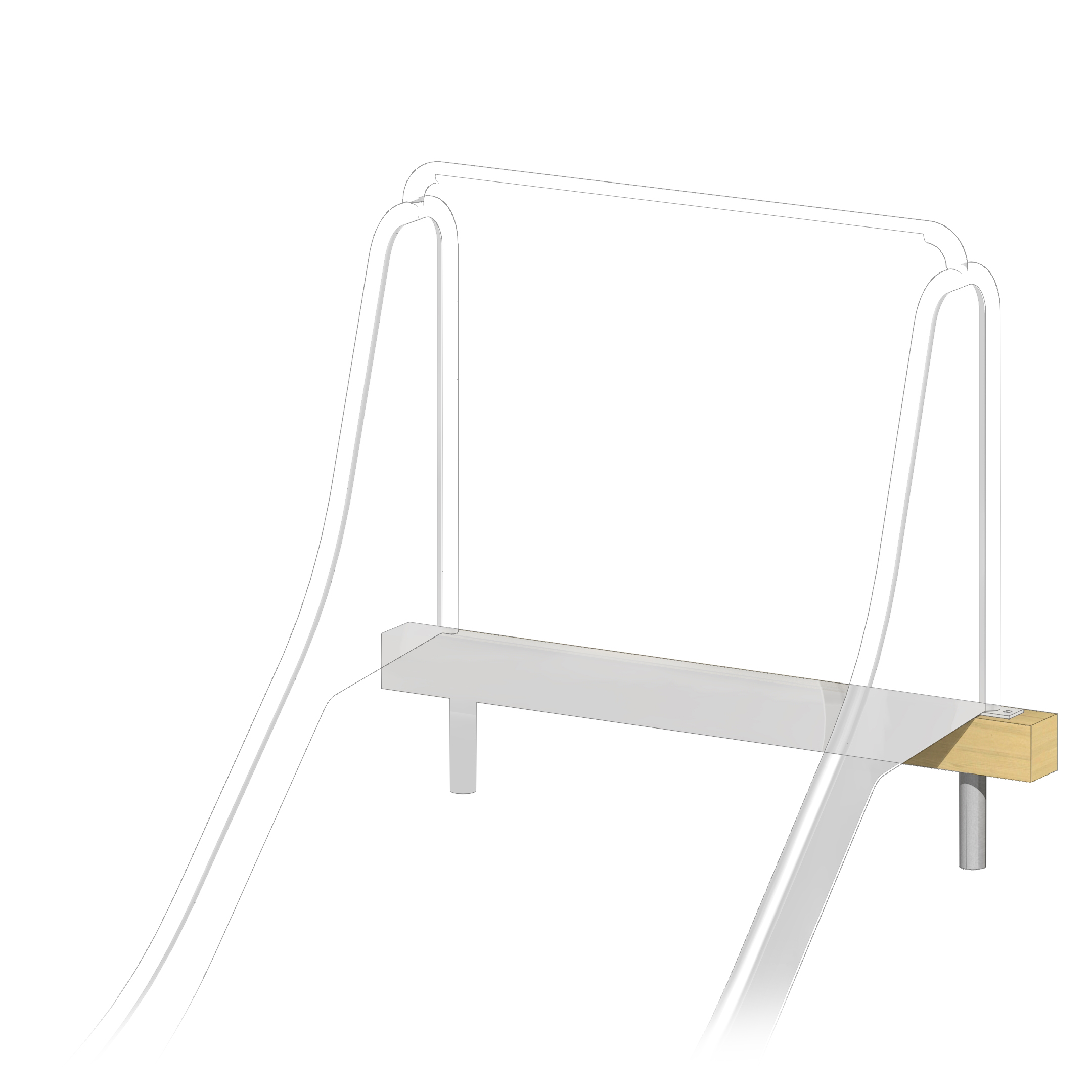 Rutschenbock für 100cm Hangrutsche