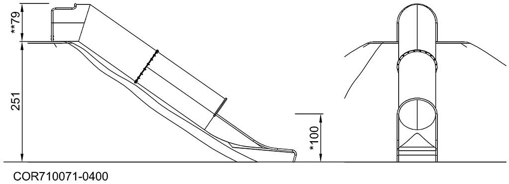 Hang-Röhrenrutsche COR71007 Ansicht 3