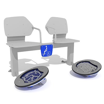 Agapito Outdoor-Fitnessgerät „Sitzbank mit Drehscheiben“, Sport-Thieme