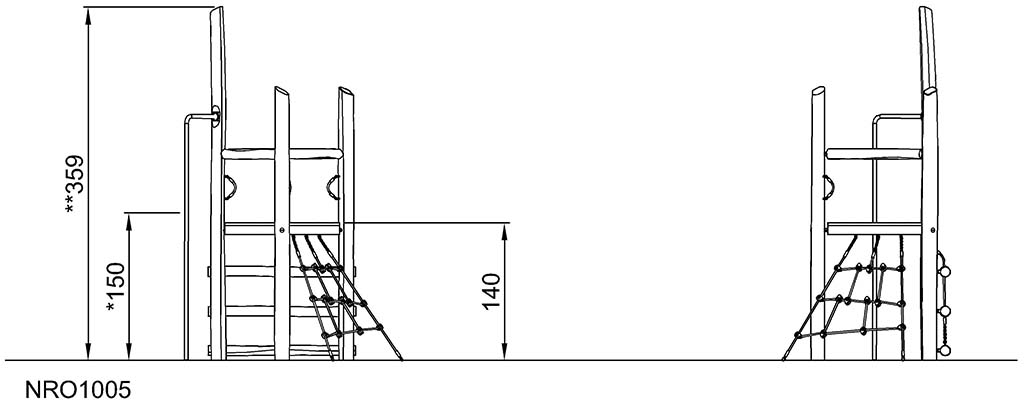 Kletterturm mit Rutschstange NRO1005 Ansicht 2