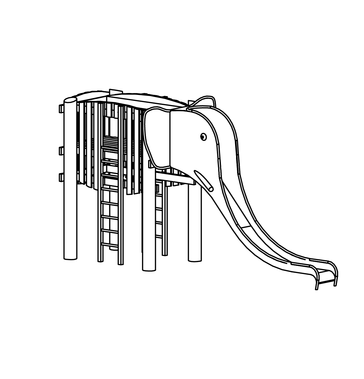 Elefant mit Rüsselrutsche, Richter Spielgeräte