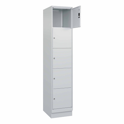C+P Fächerschrank „Classic Plus“, 5 Fächer übereinander, Abteilbreite 40 cm, mit Sockel Ansicht 2