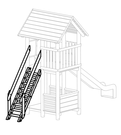 Treppe für Turm aus Fichte, Fuchs Thun