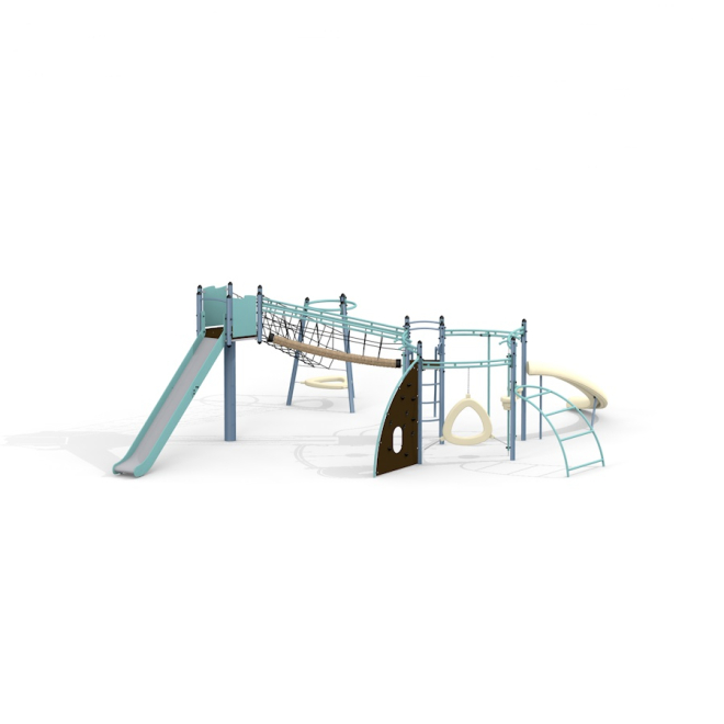 Copernicus Kletteranlage mit Kletterwand und Rutsche, Larslaj