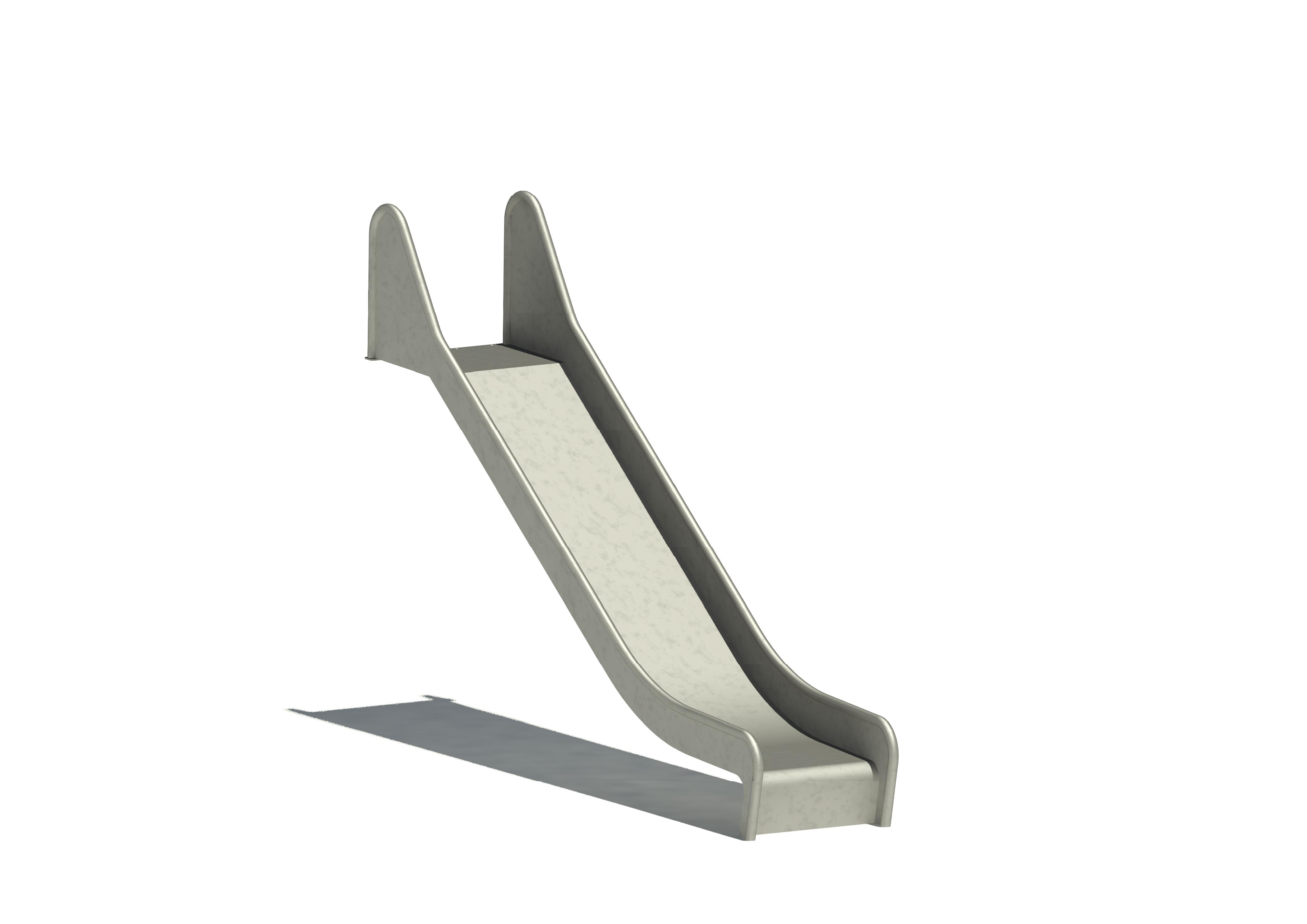 Anbaurutschbahn Edelstahl, ABH 120 cm,Breite 50 cm, Maier Spielplatzgeräte