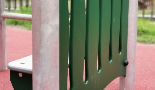 Kletterturm 2 mit 2er Schaukel steel