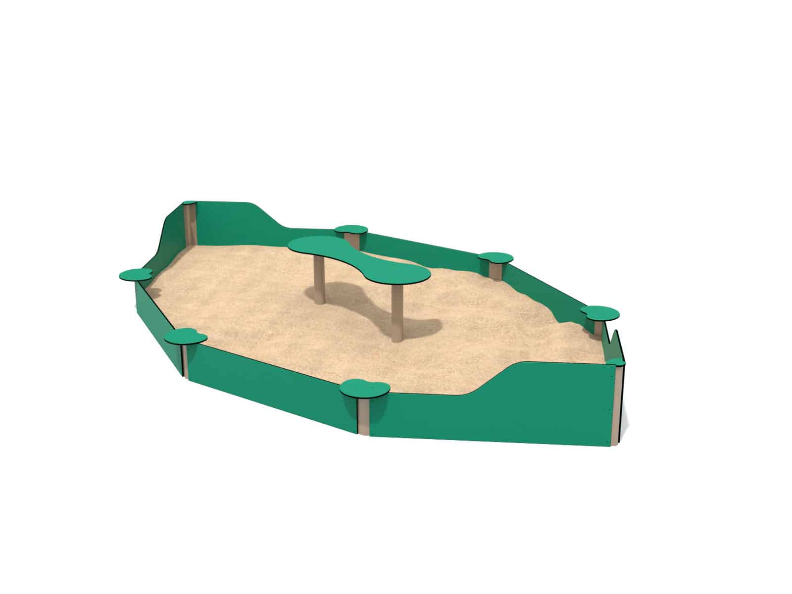 Recycling-Sandkasten für den Spielplatz